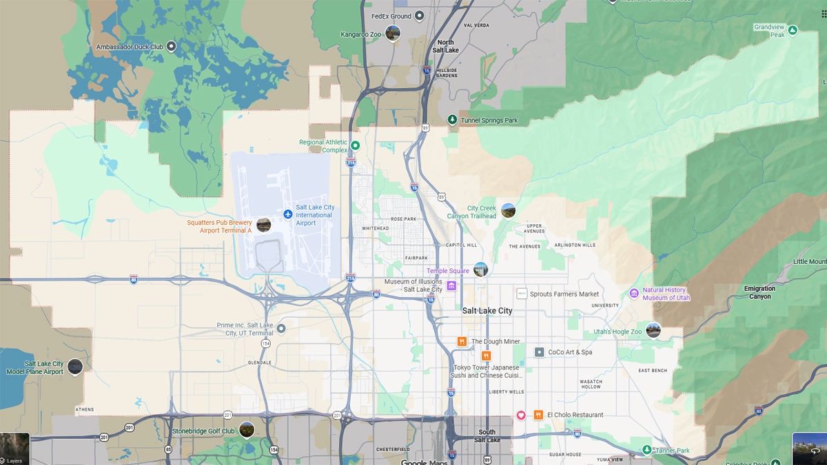 Services Area Maps – Salt Lake City Utah